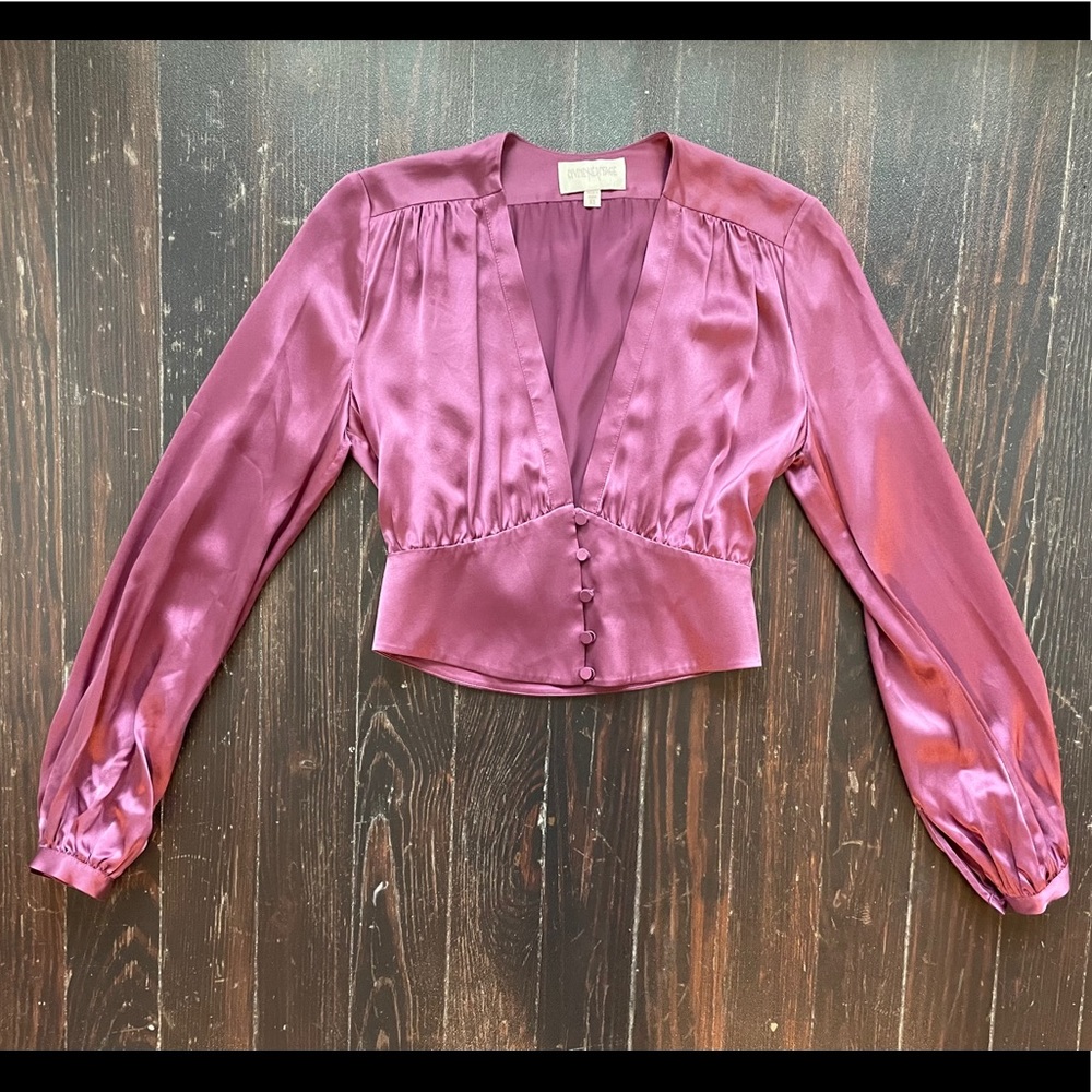 Divine heritage silk v neck blouse